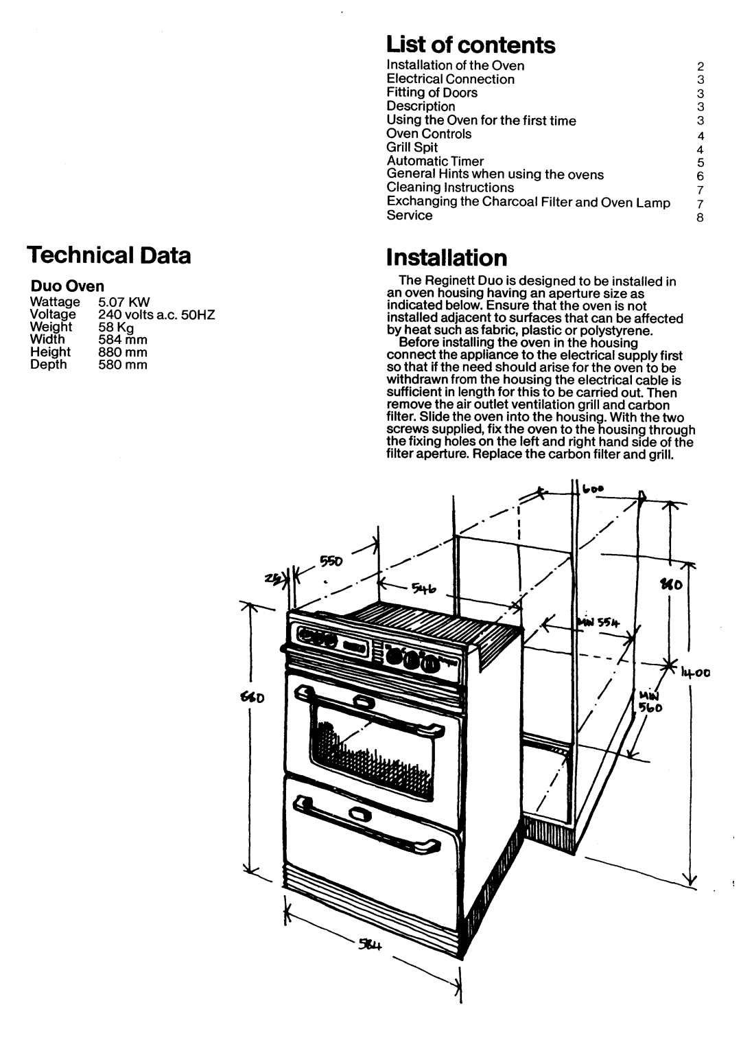 Husqvarna Built-in Oven manual 