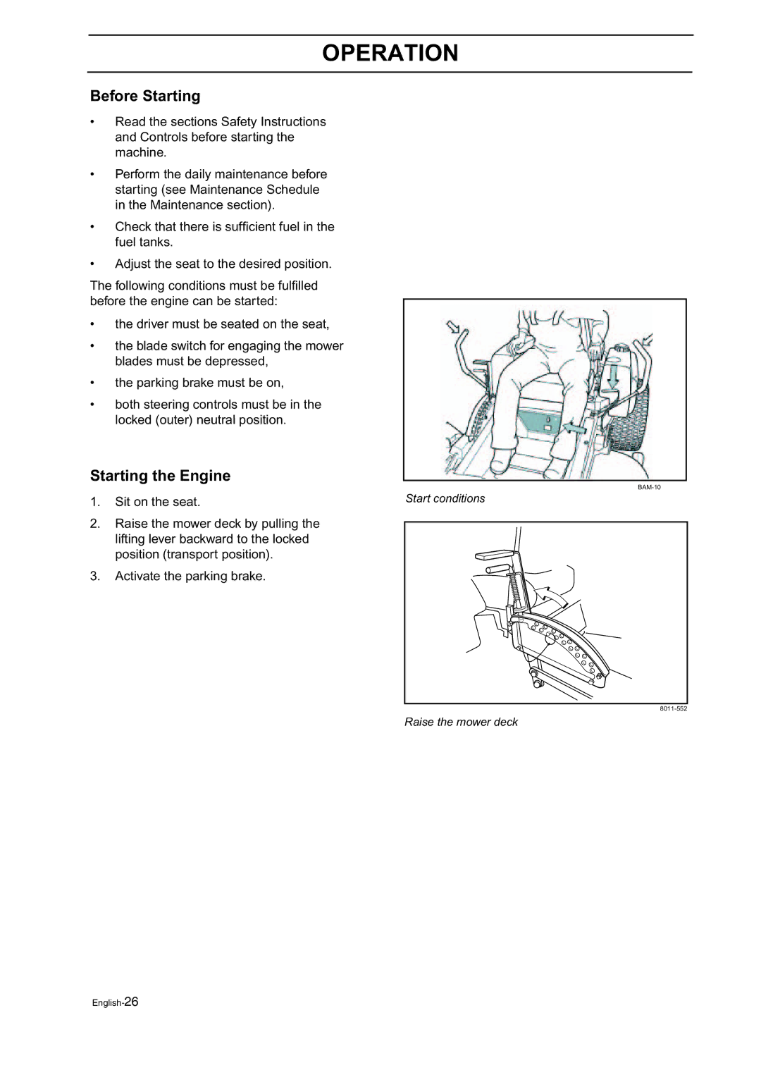 Husqvarna BZ 34, BZ 27 manual Before Starting, Starting the Engine 