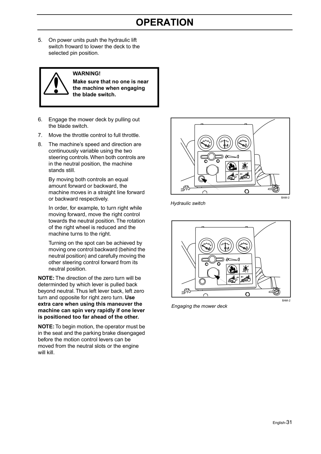 Husqvarna BZ 27, BZ 34 manual English-31 