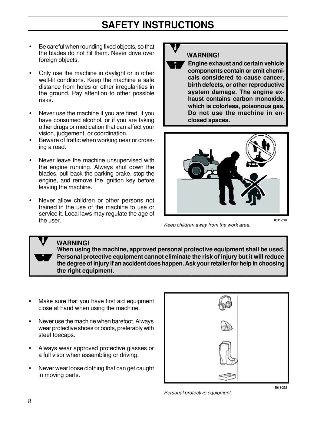 Husqvarna BZ7234TD/968999264, BZ6127TD/968999262 manual Keep children away from the work area 