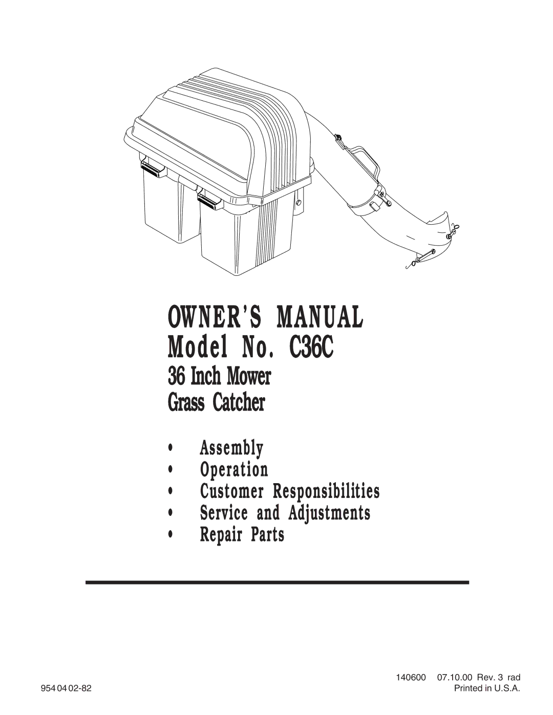 Husqvarna C36C manual Parts 