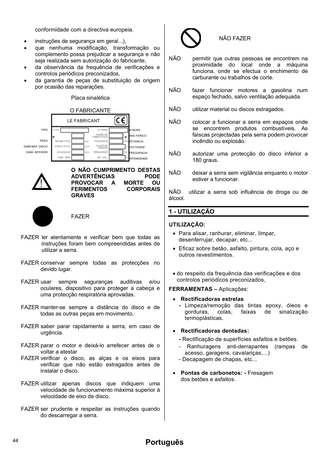 Husqvarna CG 200 S manuel dutilisation Português 