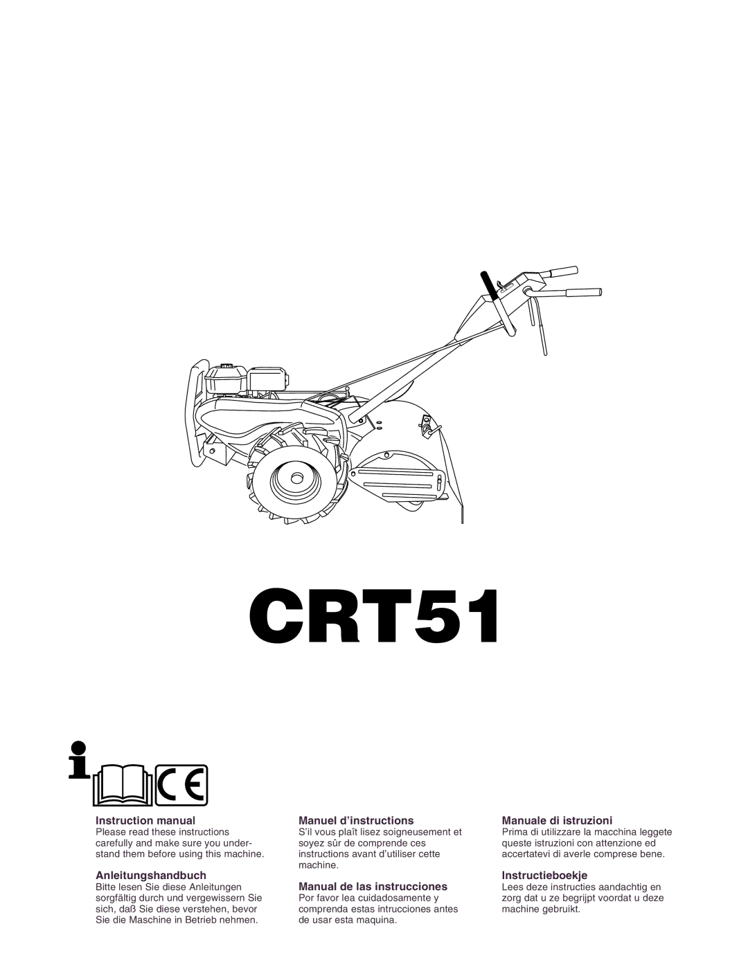 Husqvarna crt51 instruction manual CRT51 