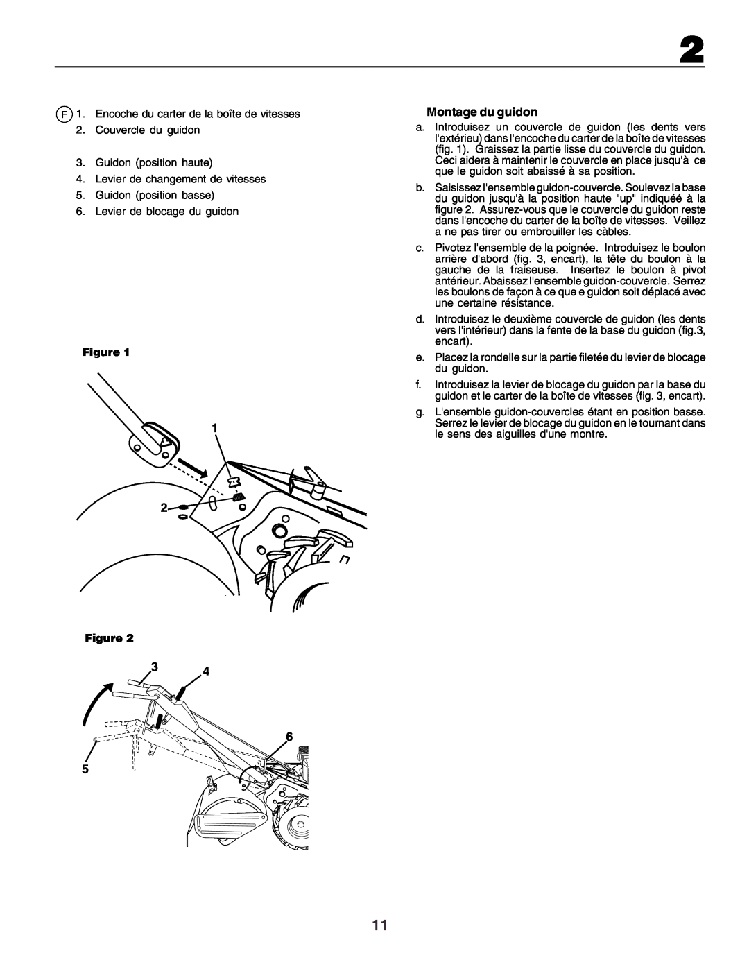 Husqvarna crt51 instruction manual Montage du guidon 