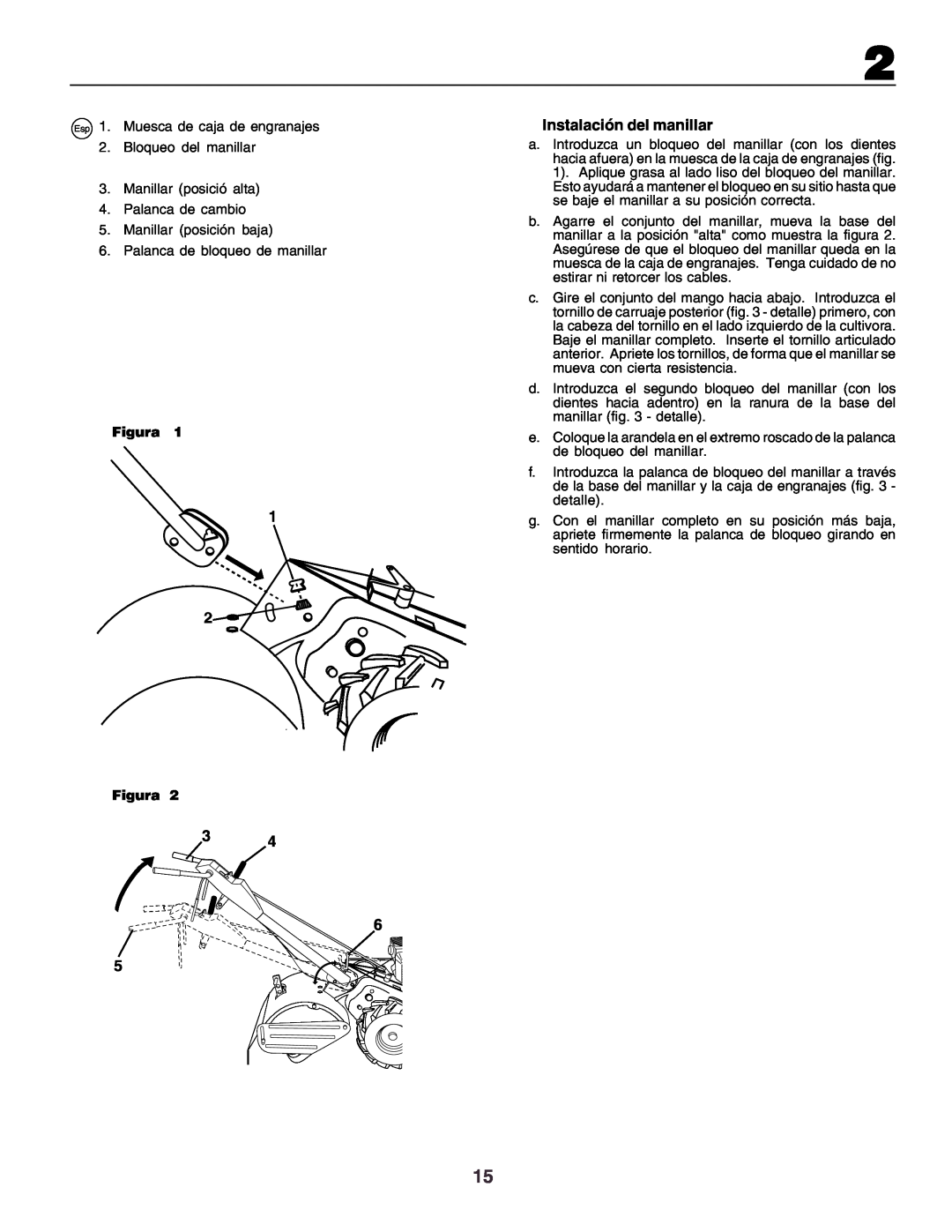 Husqvarna crt51 instruction manual Instalación del manillar, Figura 