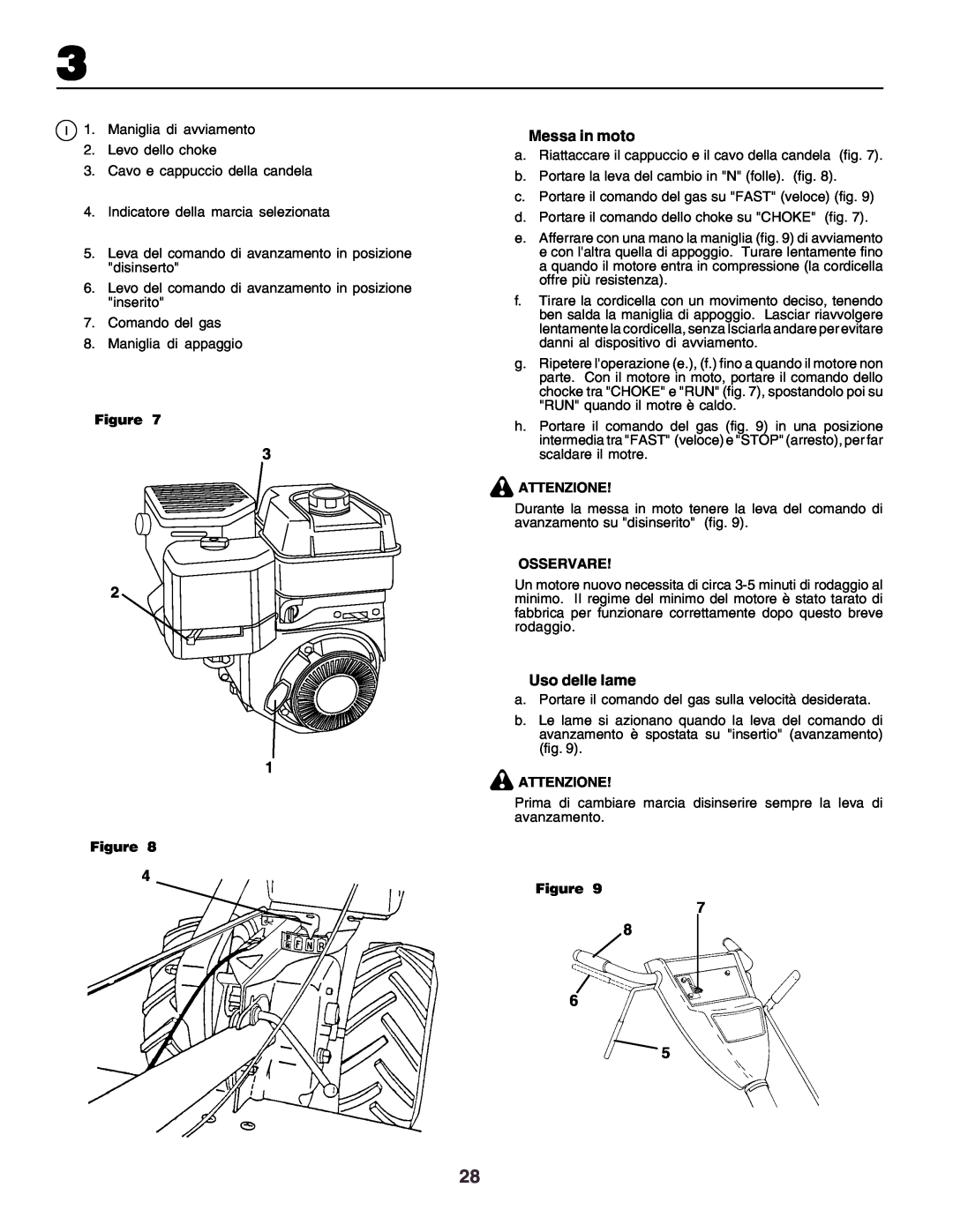 Husqvarna crt51 instruction manual Attenzione, Osservare 