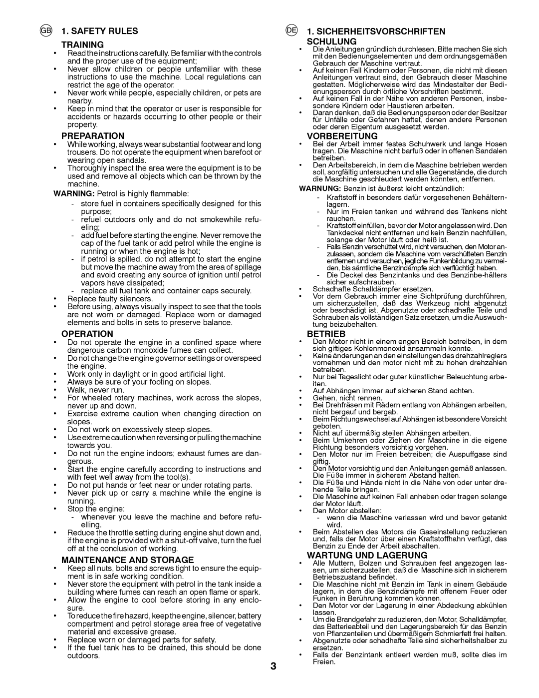 Husqvarna CRT81 instruction manual Safety Rules Training 