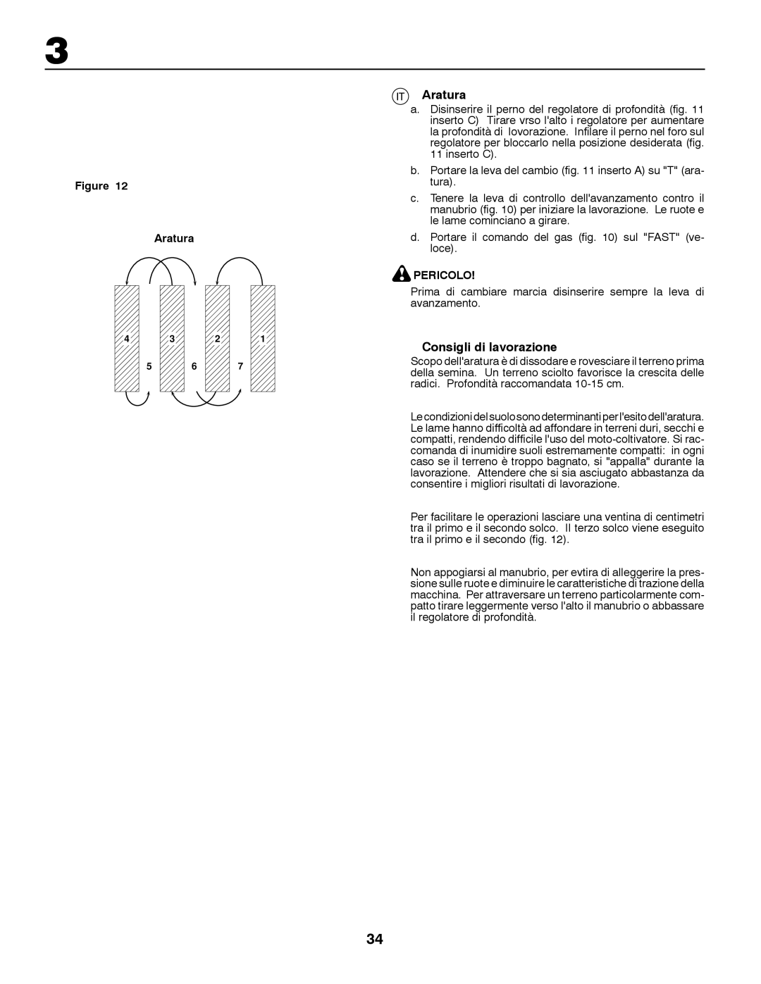 Husqvarna CRT81 instruction manual Aratura, Consigli di lavorazione 