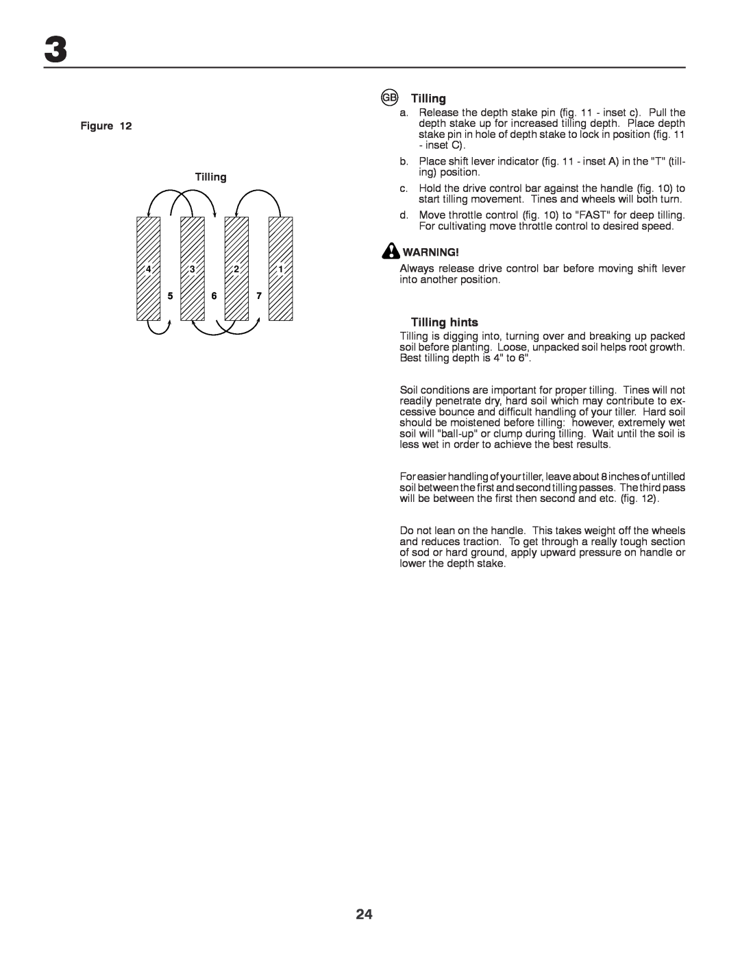 Husqvarna CRT81 instruction manual Tilling hints 