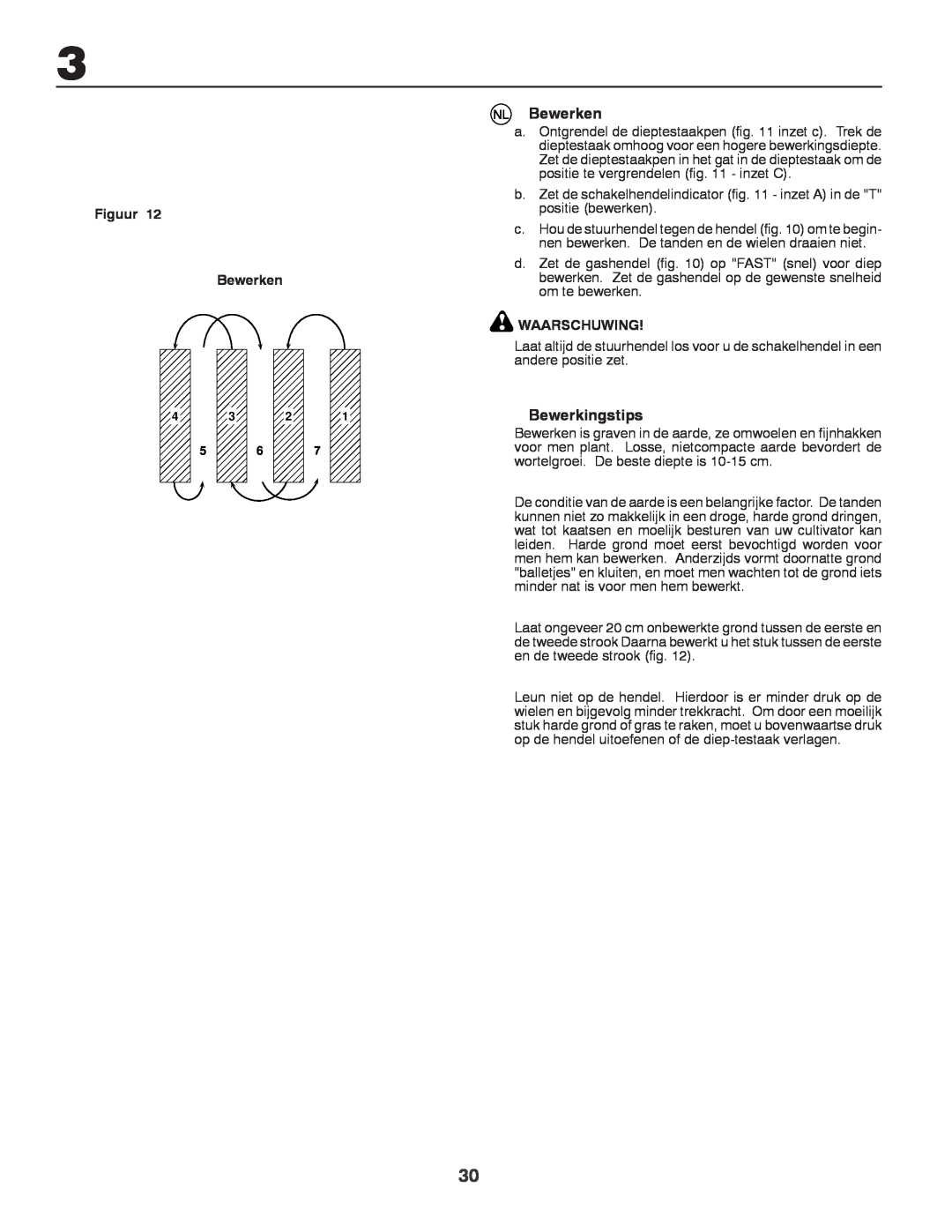 Husqvarna CRT81 instruction manual Bewerkingstips, Figuur Bewerken, Waarschuwing 