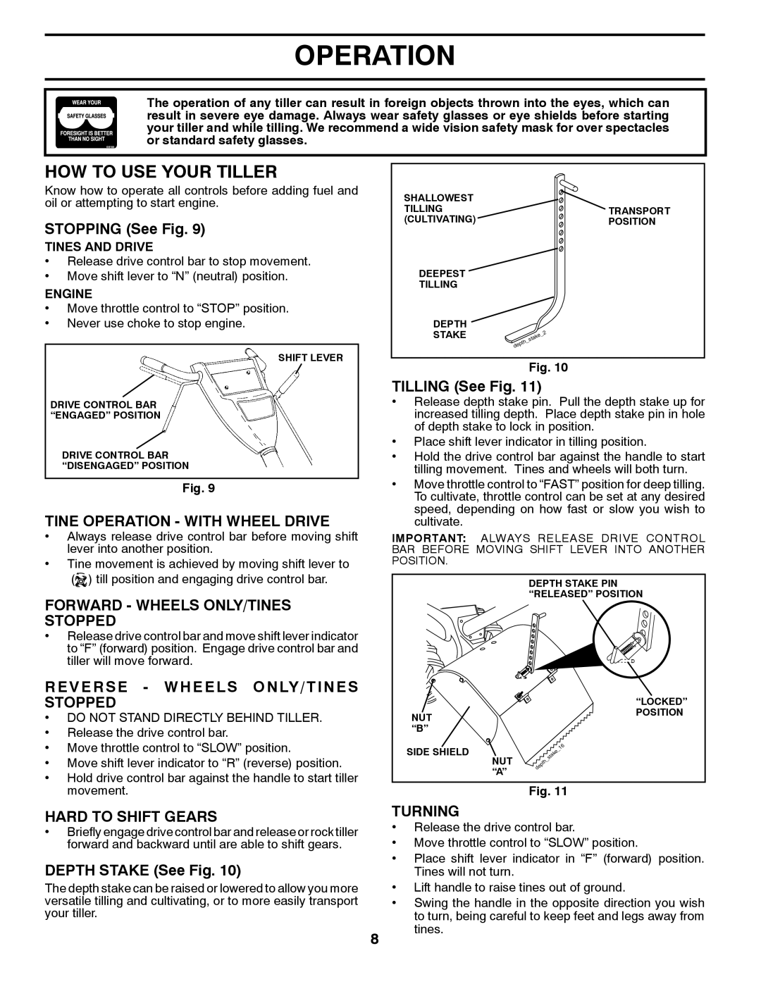 Husqvarna CRT900 owner manual HOW to USE Your Tiller 