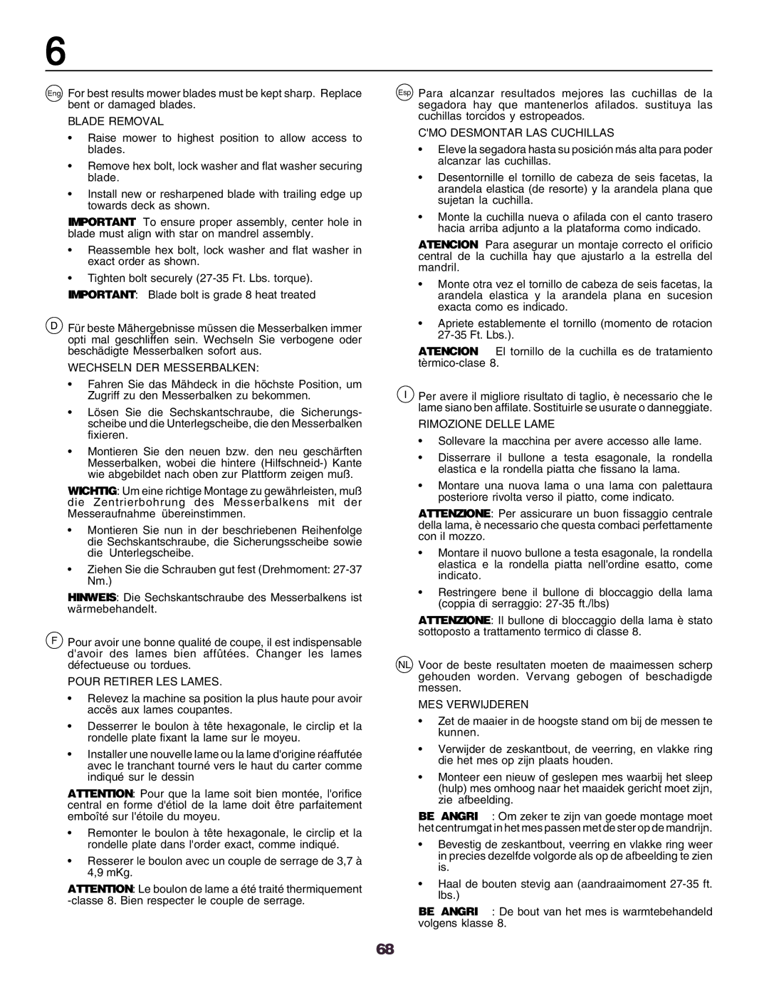 Husqvarna CT130 instruction manual Blade Removal 