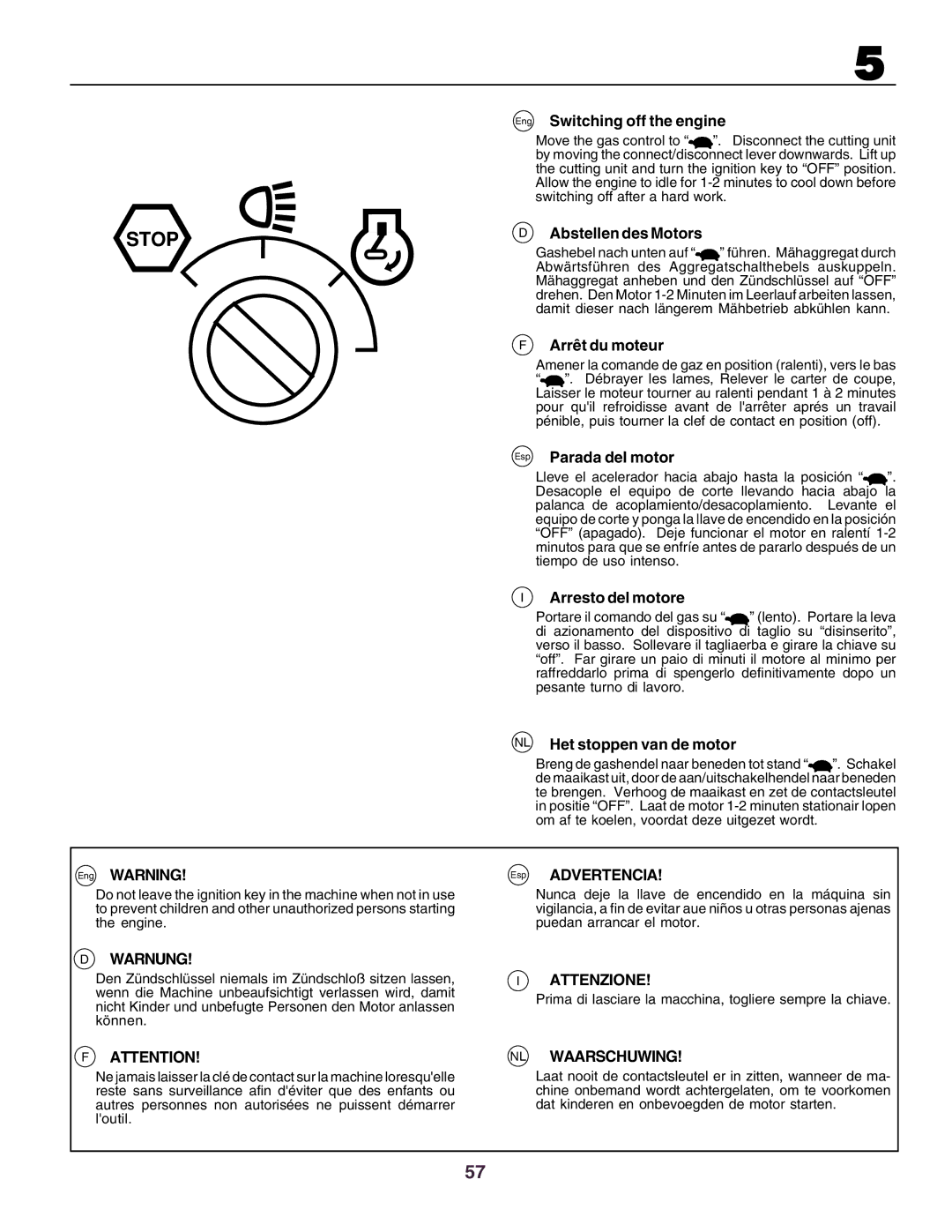 Husqvarna CT160 instruction manual Waarschuwing 