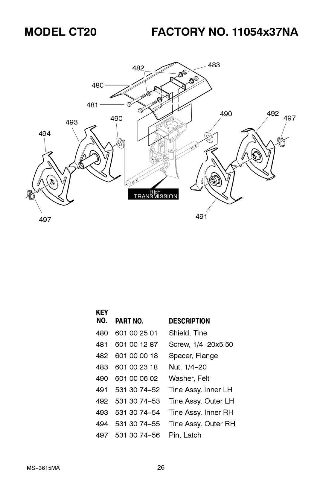 Husqvarna CT20 manual 482 480 481 492 