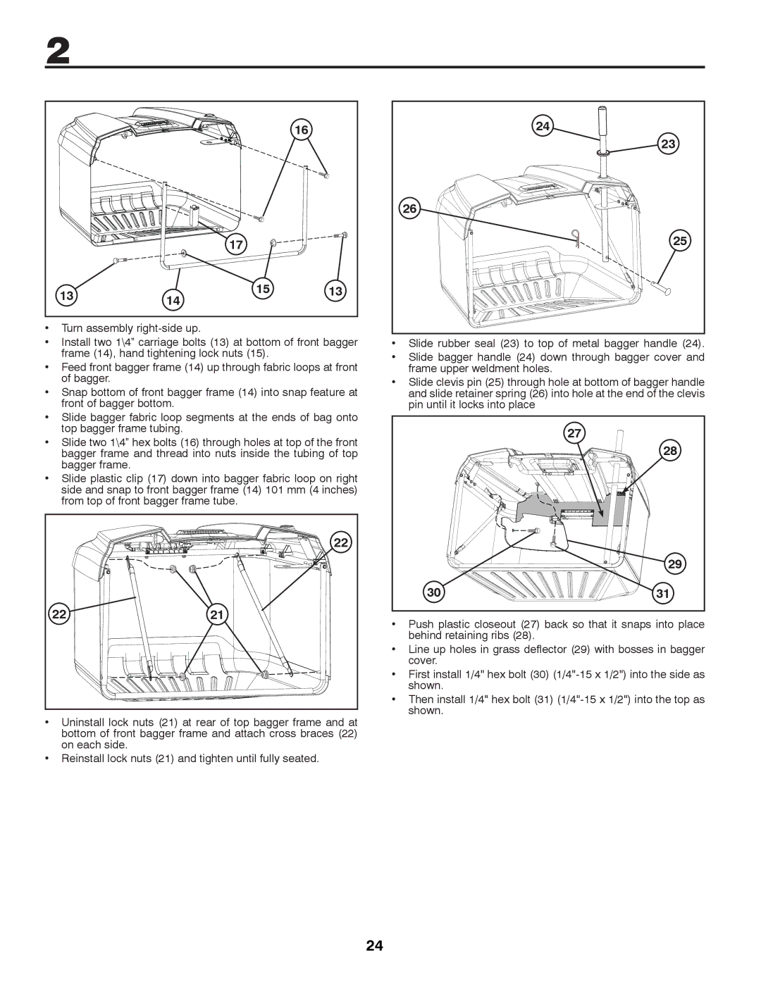 Husqvarna CTH126 instruction manual Turn assembly right-side up 