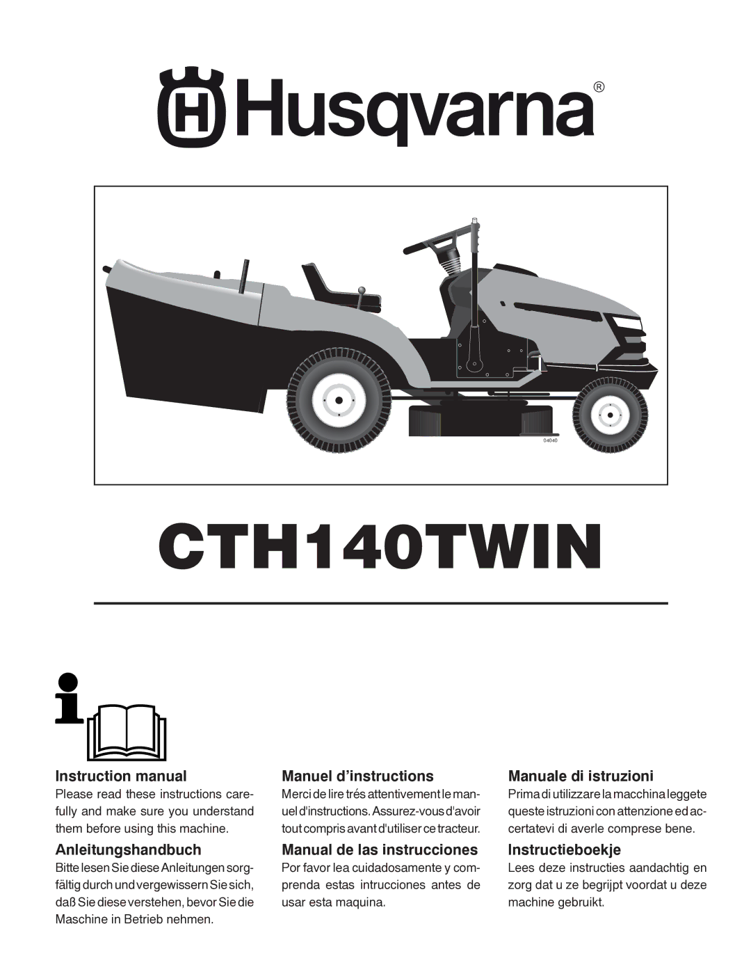 Husqvarna CTH140TWIN instruction manual 