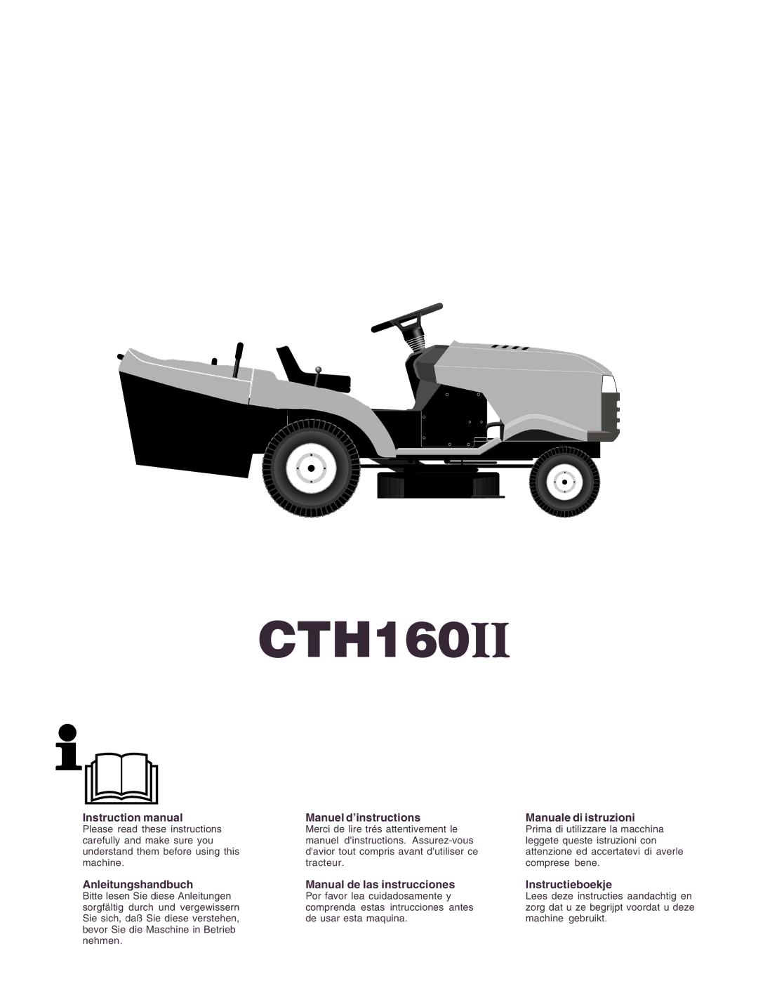 Husqvarna CTH160II instruction manual 