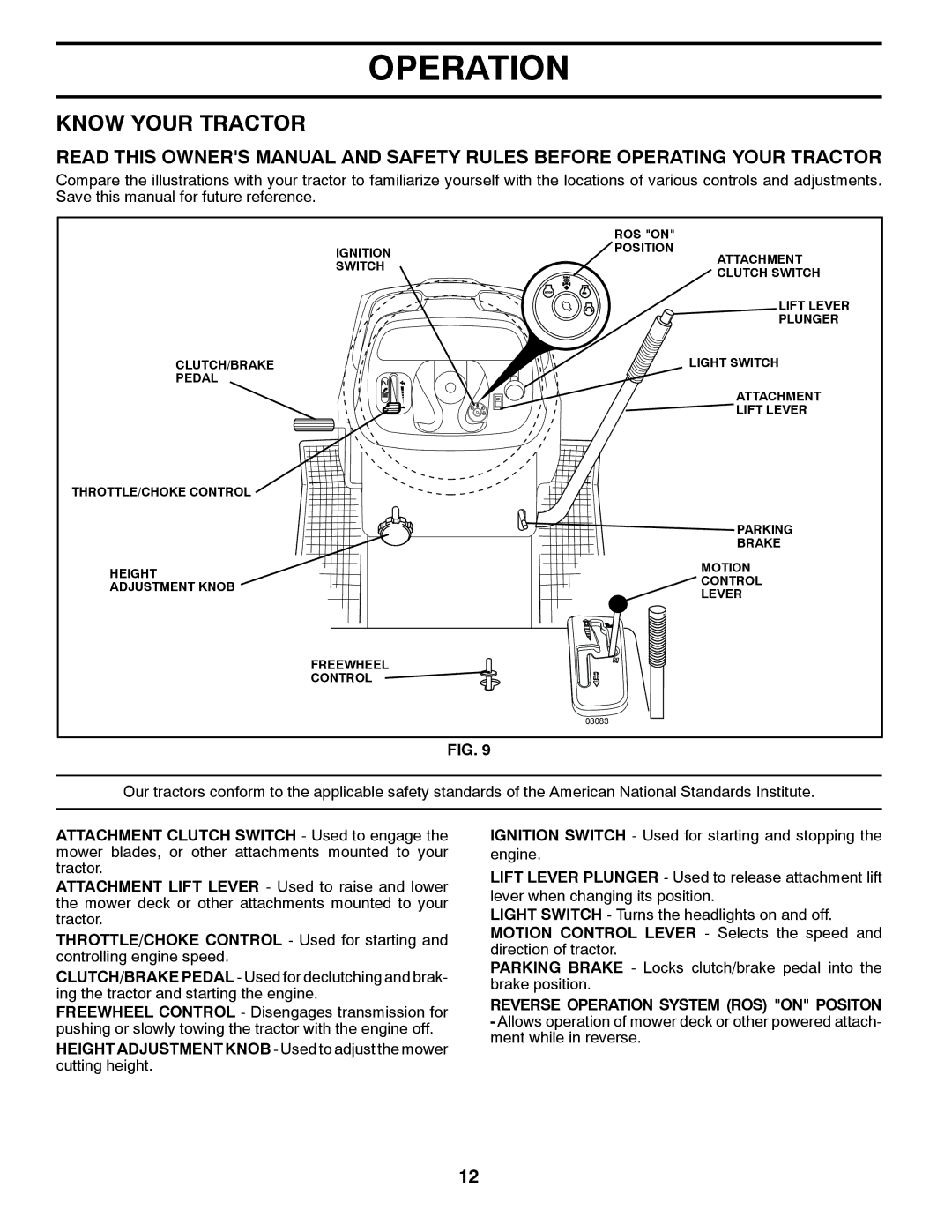 Husqvarna CTH1736 owner manual Know Your Tractor 