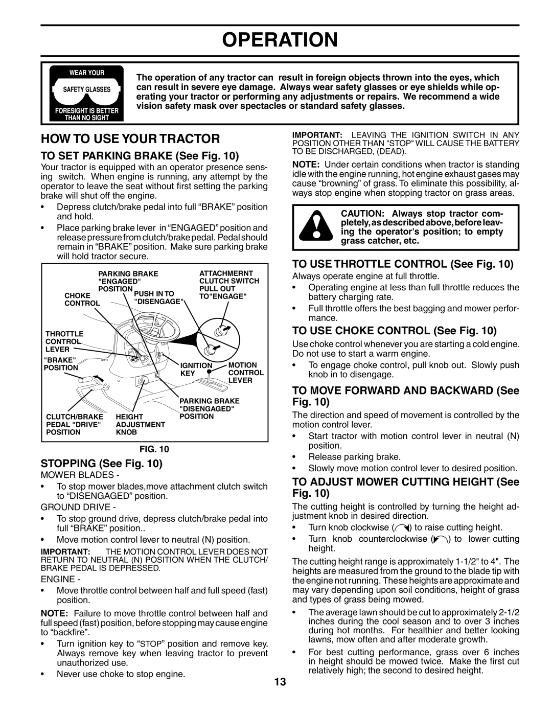 Husqvarna CTH180 XP 02764 owner manual HOW to USE Your Tractor 