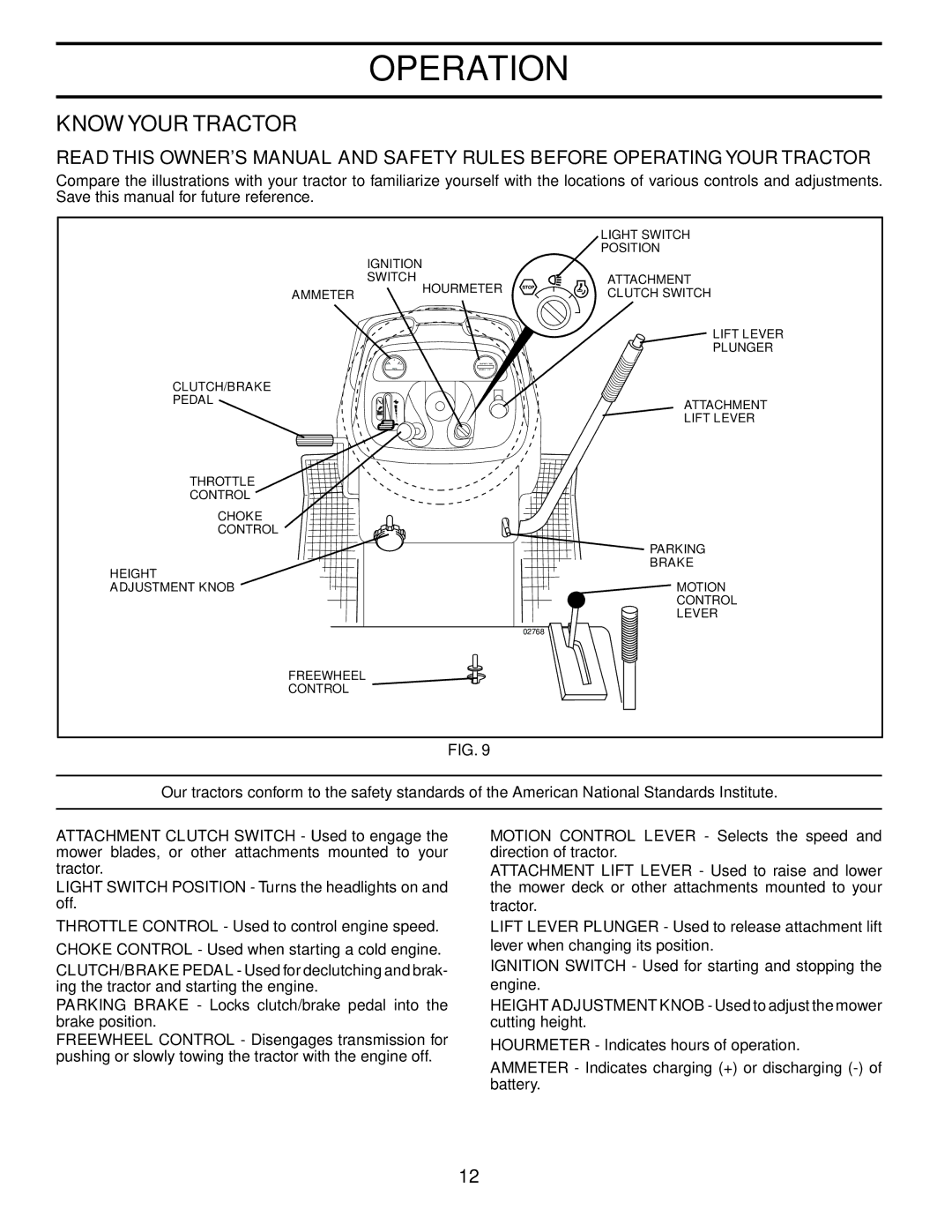 Husqvarna CTH180 XP owner manual Know Your Tractor 