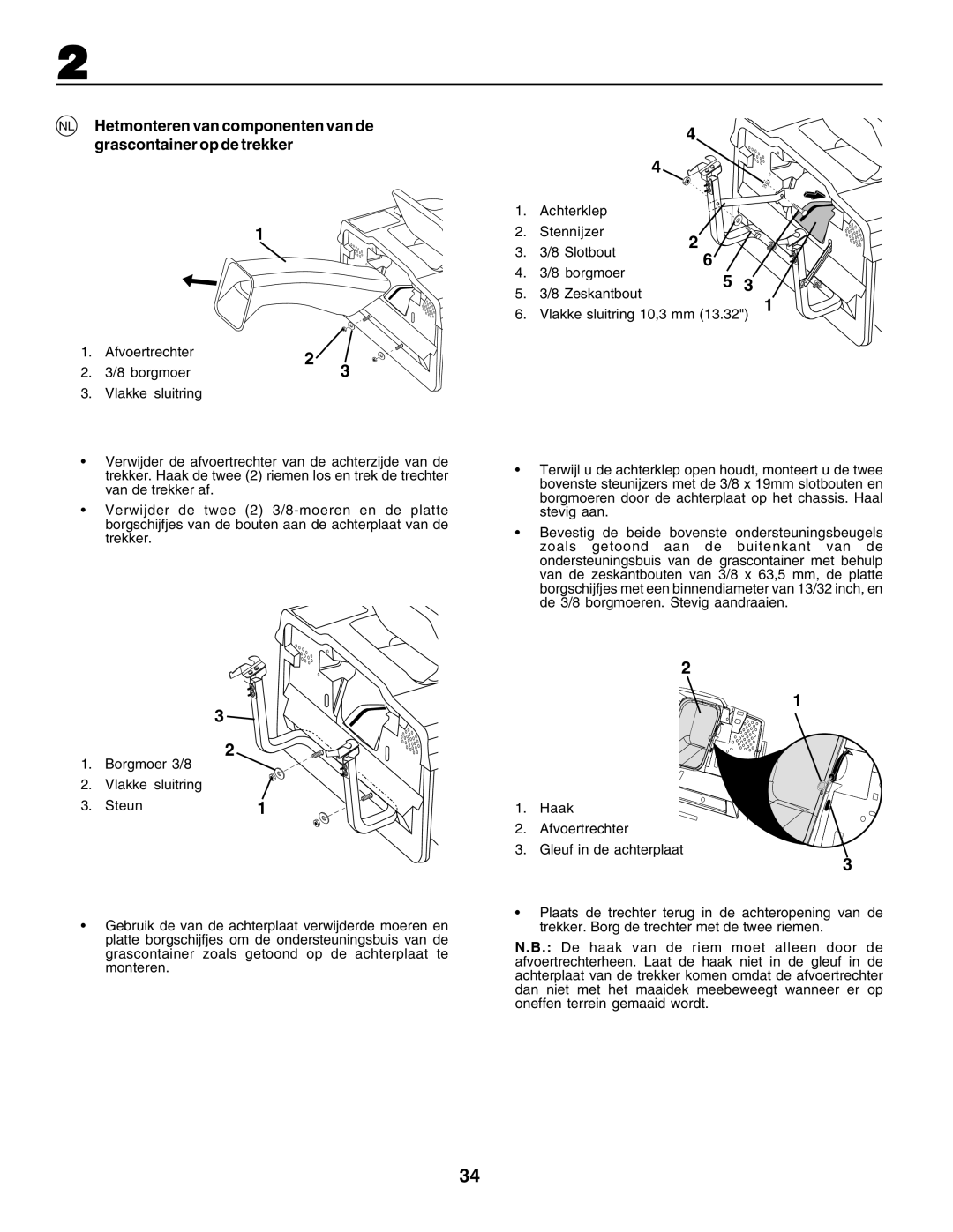 Husqvarna CTH200 instruction manual Sluitring 