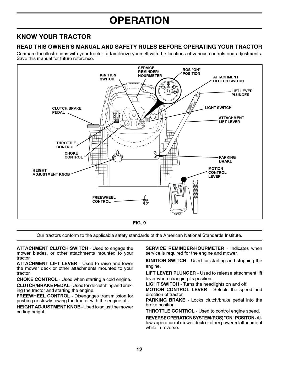 Husqvarna CTH2036 XP owner manual Know Your Tractor 