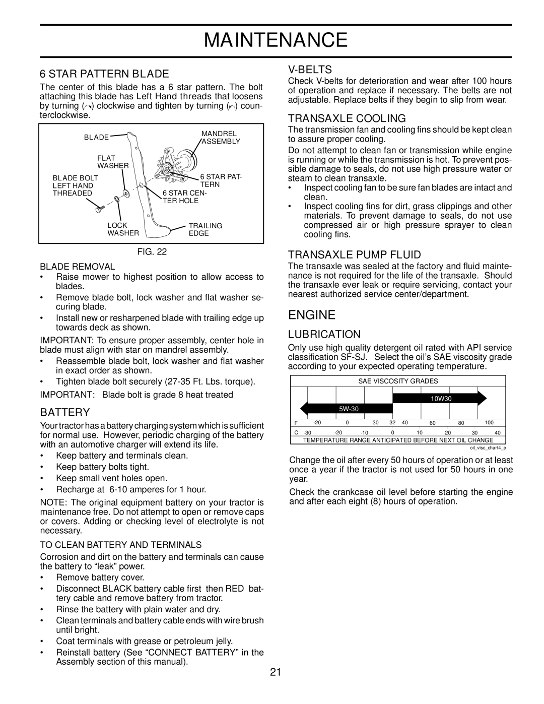 Husqvarna CTH2036 owner manual Engine 