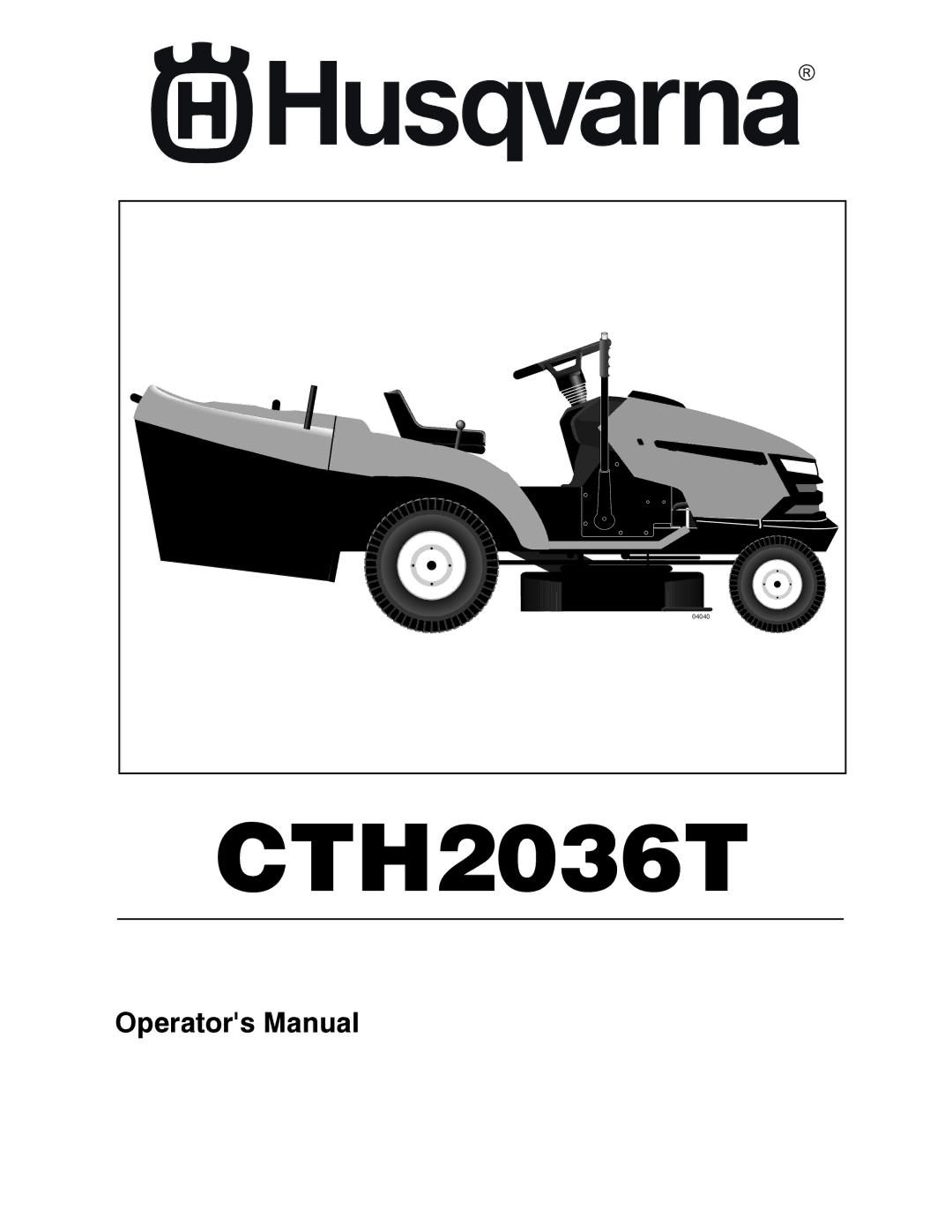 Husqvarna CTH2036T manual 