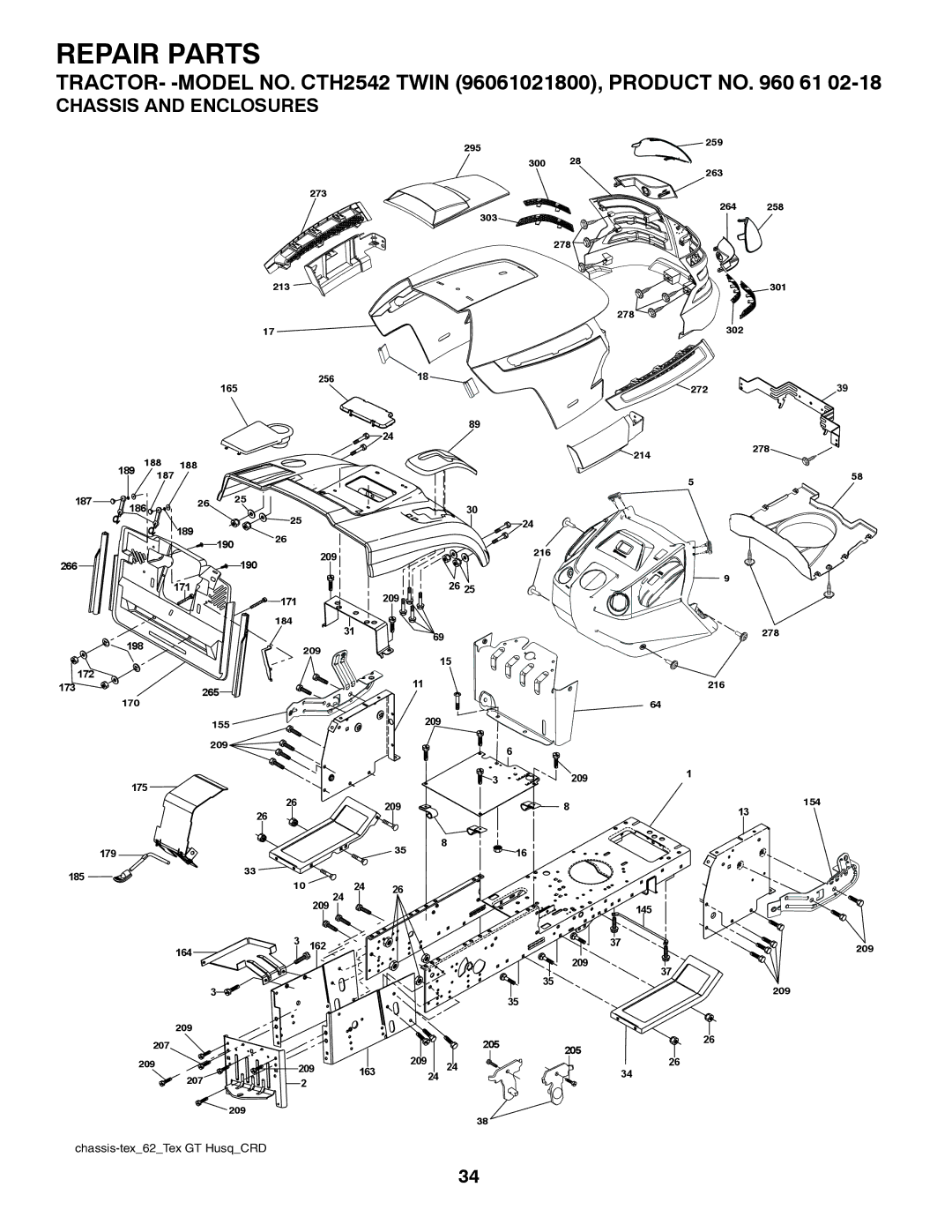 Husqvarna CTH2542 TWIN owner manual Chassis and Enclosures 