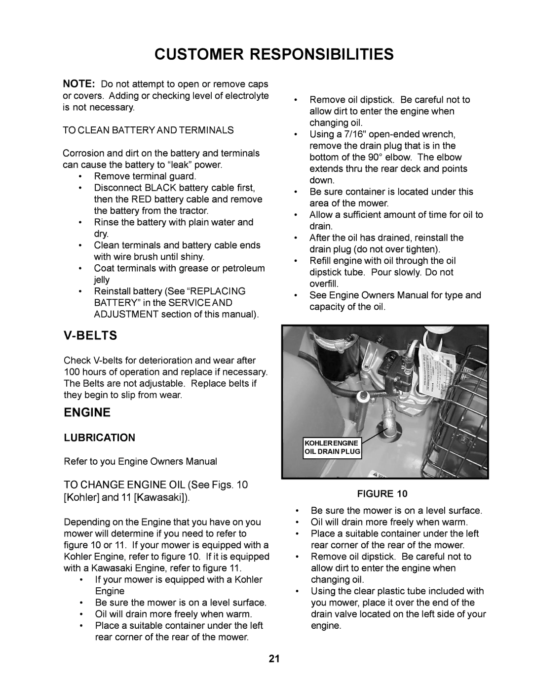 Husqvarna CZ4815KAA, CZ4817KOA manual Belts, Engine, Lubrication 