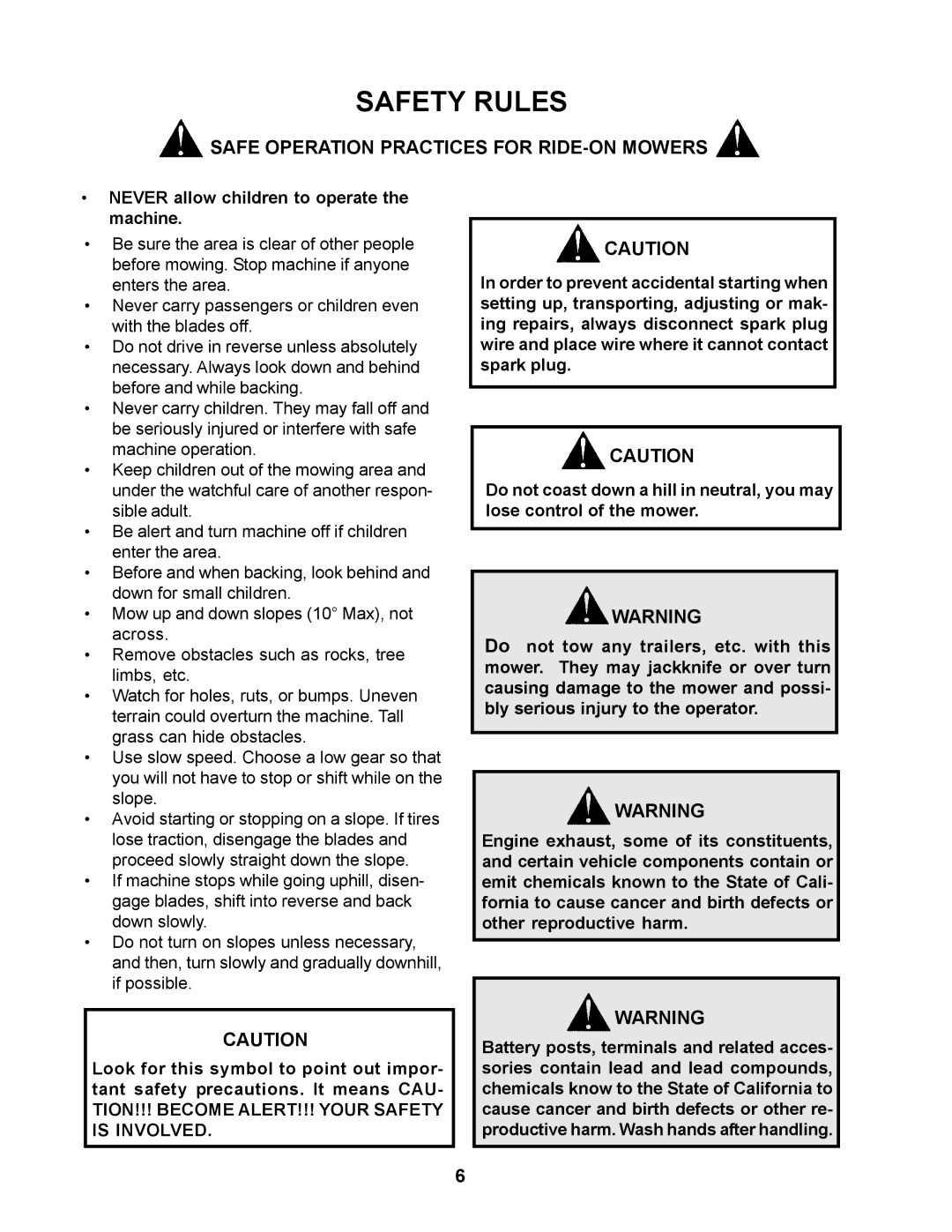 Husqvarna CZ4815KAA, CZ4817KOA manual Safety Rules 