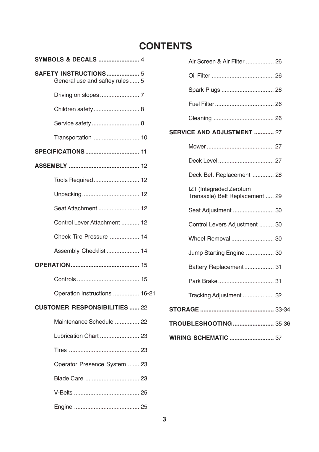 Husqvarna CZE 4818 manual Contents 