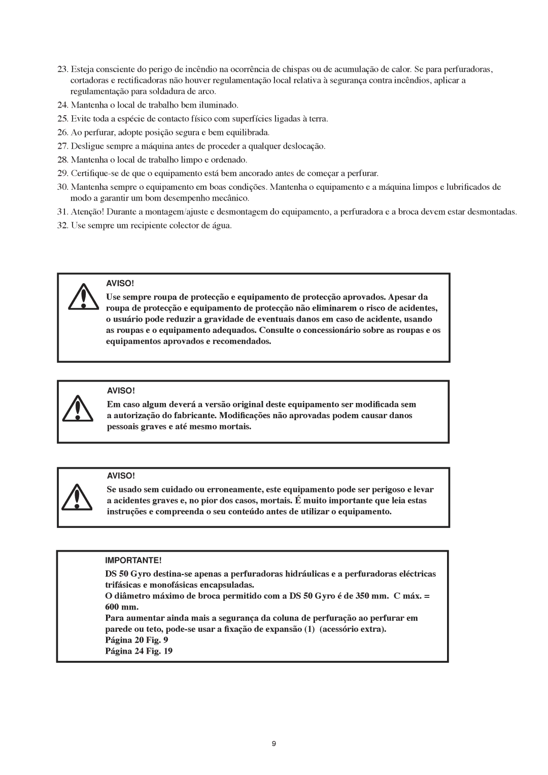 Husqvarna DS 50 manuel dutilisation Aviso 