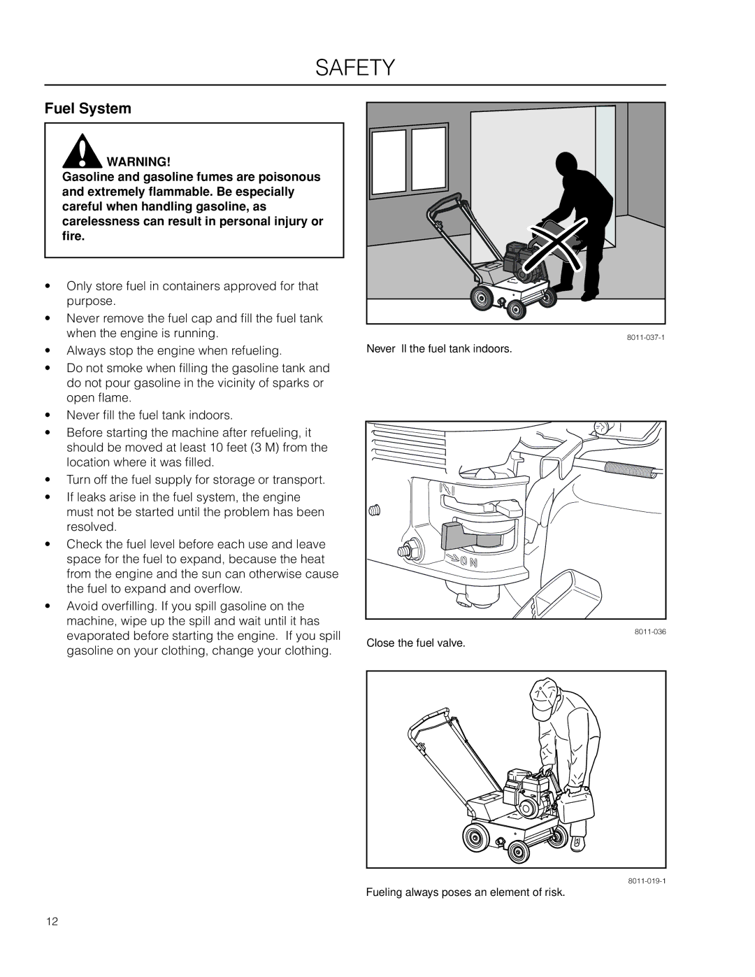 Husqvarna 966067001, DT18BF, SD22B5DSA, 966067101, DTF6(BF), 966067201, DTF226, 966067801 manual Fuel System 