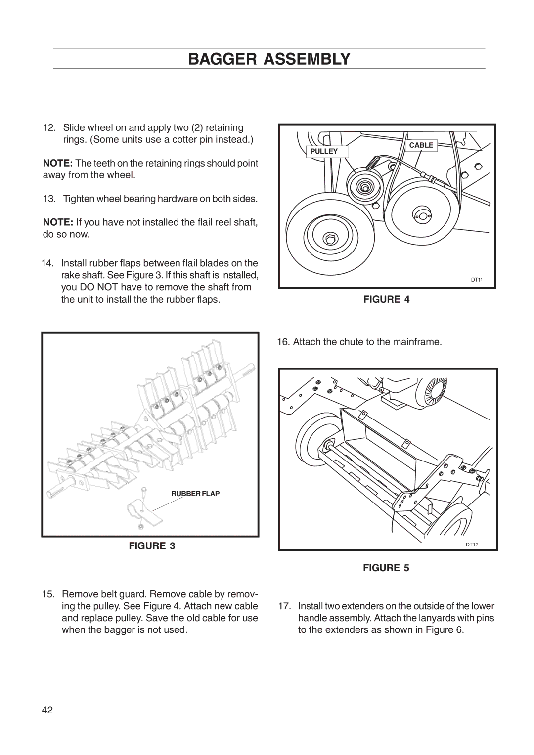 Husqvarna DT22 manual Attach the chute to the mainframe 