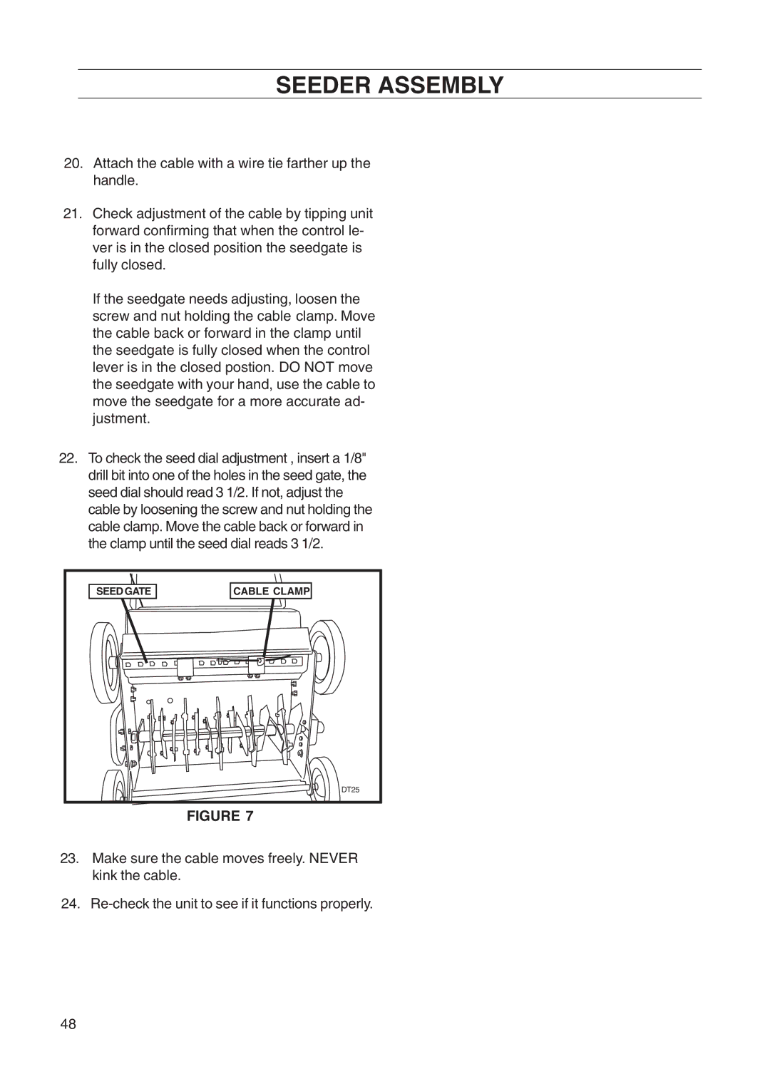 Husqvarna DT22 manual Seed Gate Cable Clamp 