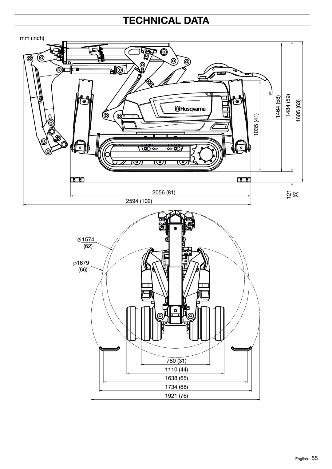 Husqvarna DXR-310 manual Technical Data 