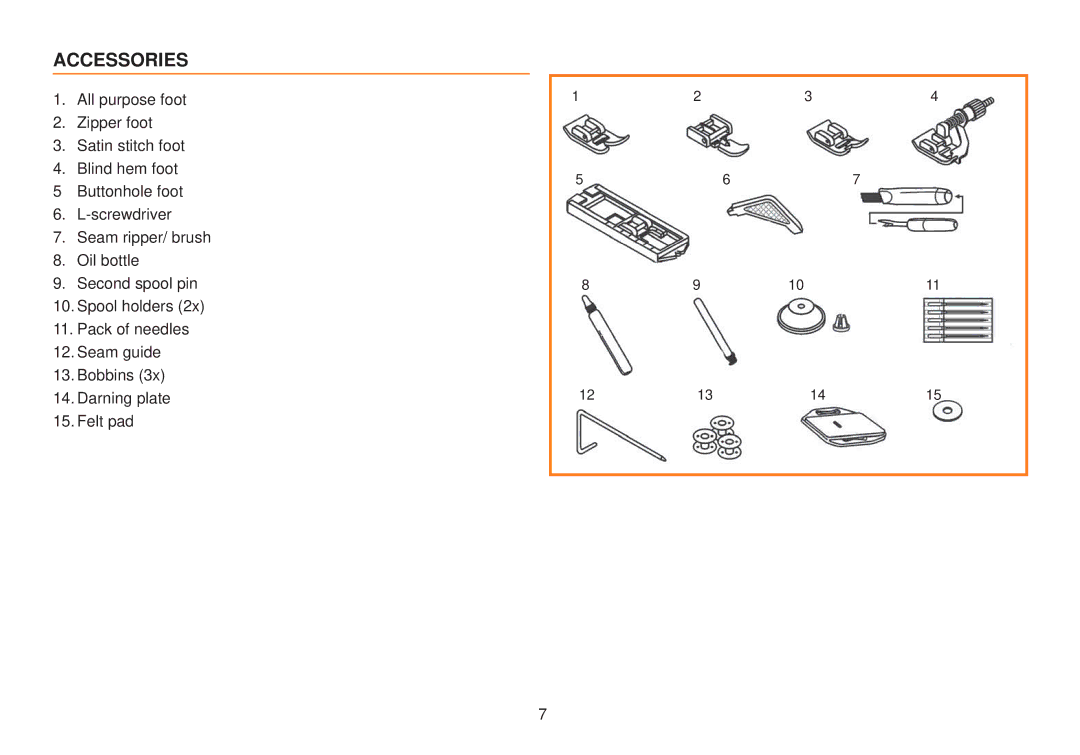 Husqvarna E10 manual Accessories 