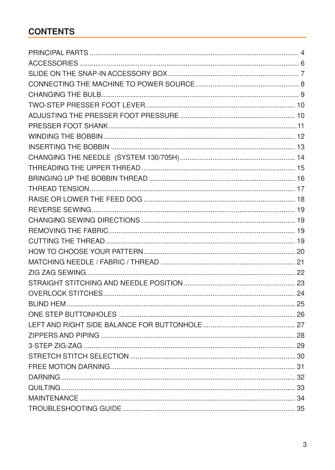 Husqvarna E20 manual Contents 