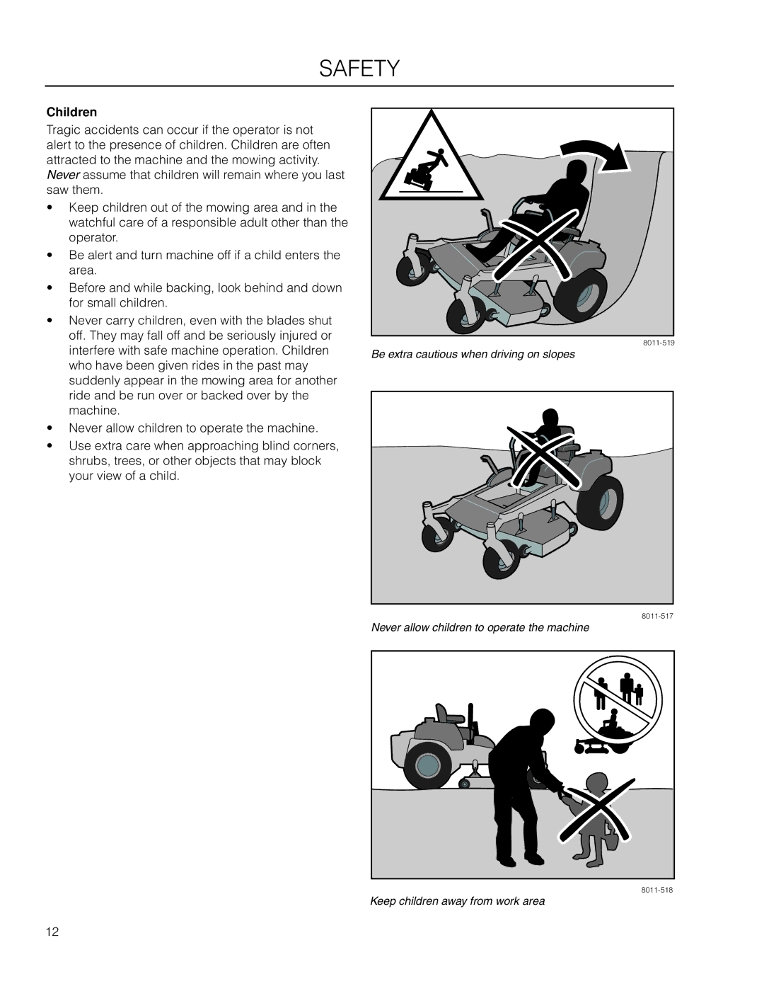 Husqvarna EZ4824 BF manual Children 