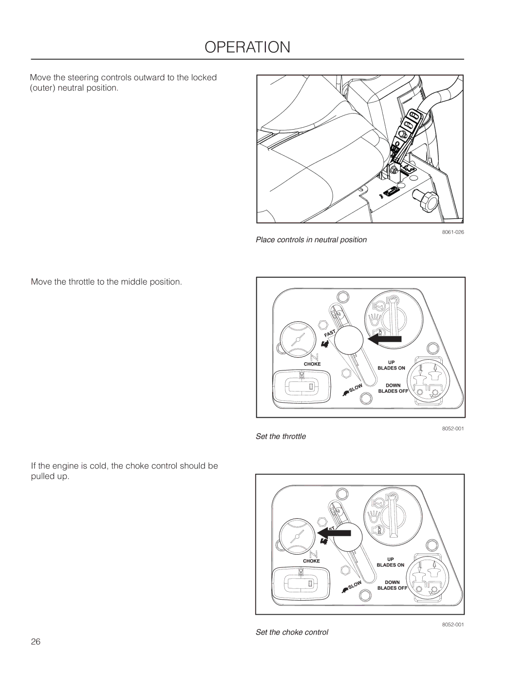 Husqvarna EZ4824 BF manual Place controls in neutral position 