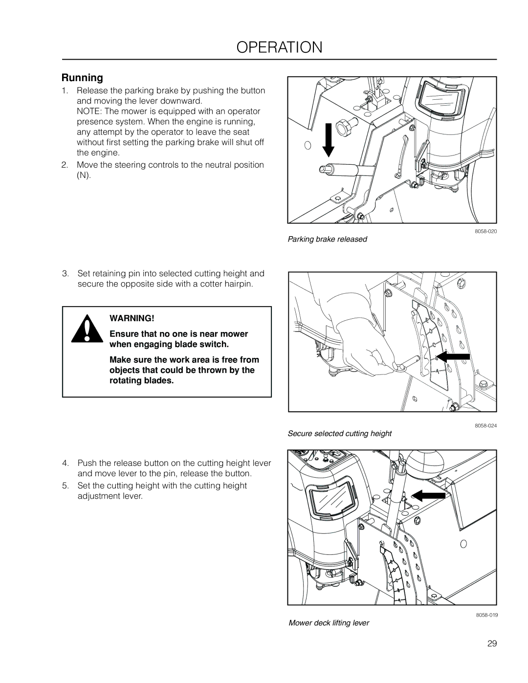 Husqvarna EZ4824 BF manual Running 