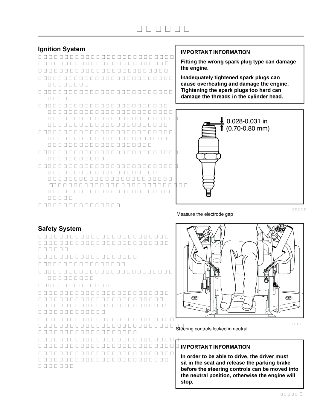 Husqvarna EZ5226 / 965921601, EZ6124 / 965880701, EZ5224 / 965880601, EZ5221 / 965880501 manual Ignition System, Safety System 