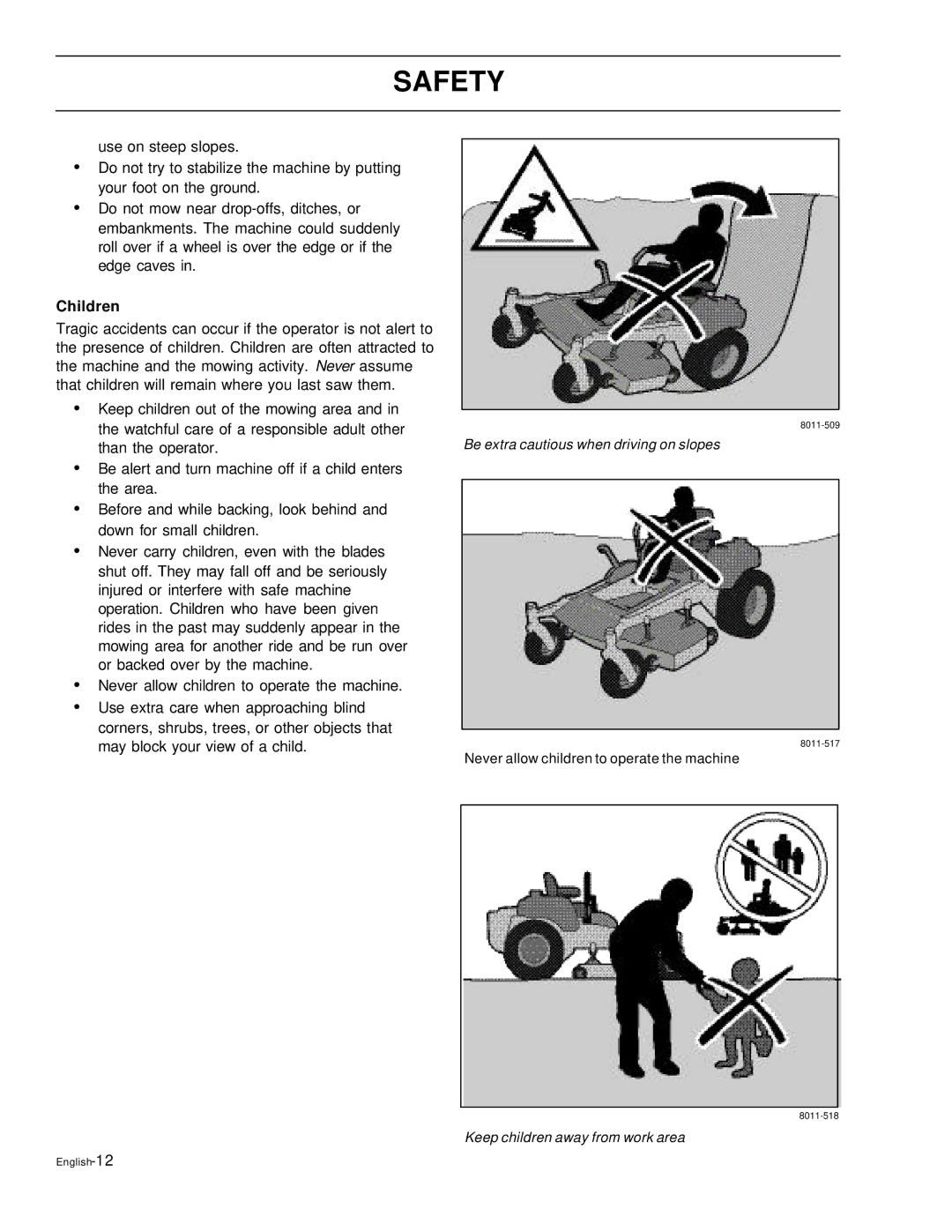 Husqvarna EZ5226, EZ6124, EZ4822, EZ4621, EZ4220 manual Children 