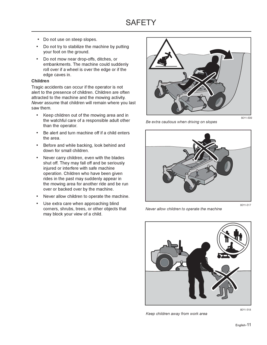 Husqvarna EZF 3417/ 965879301 manual Children 