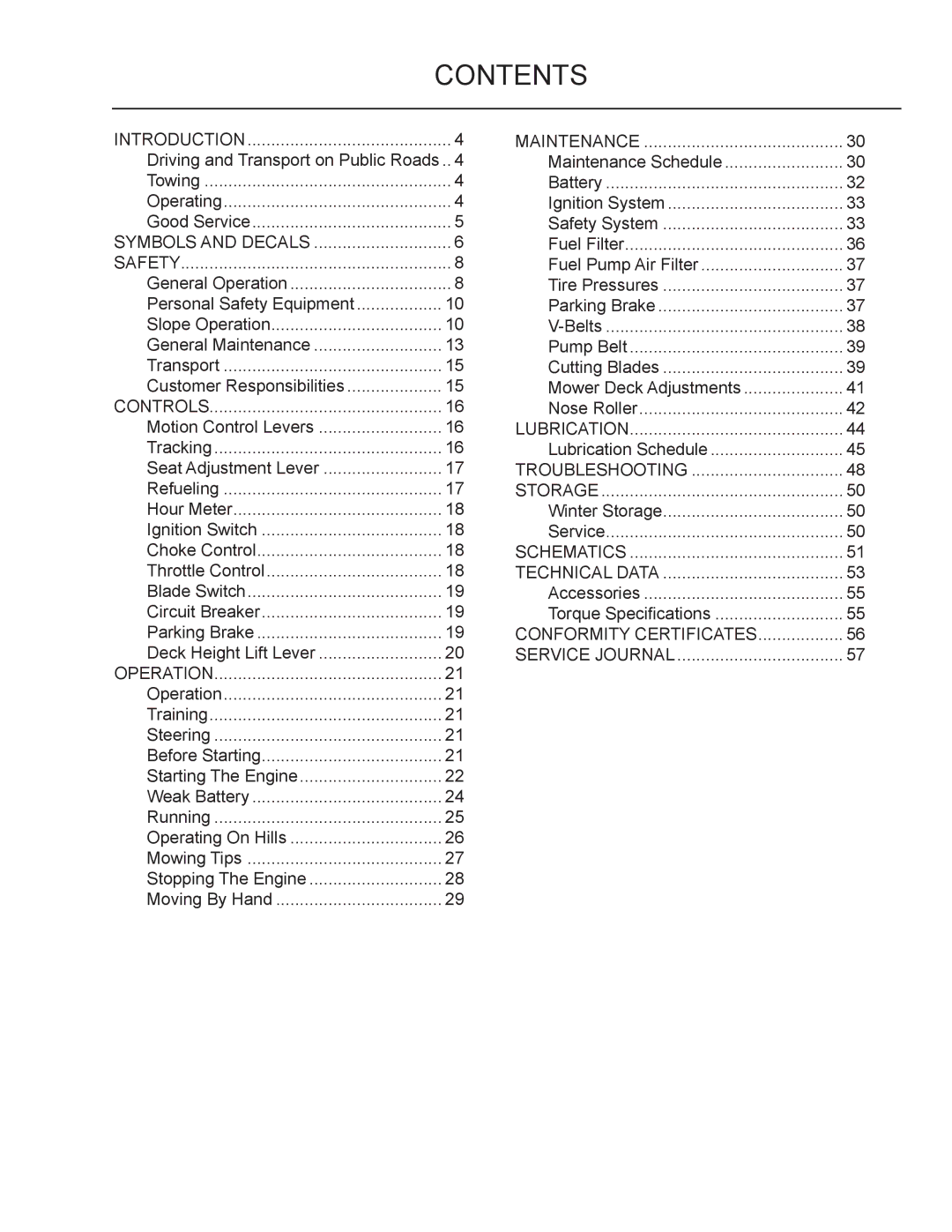 Husqvarna EZF 3417/ 965879301 manual Contents 