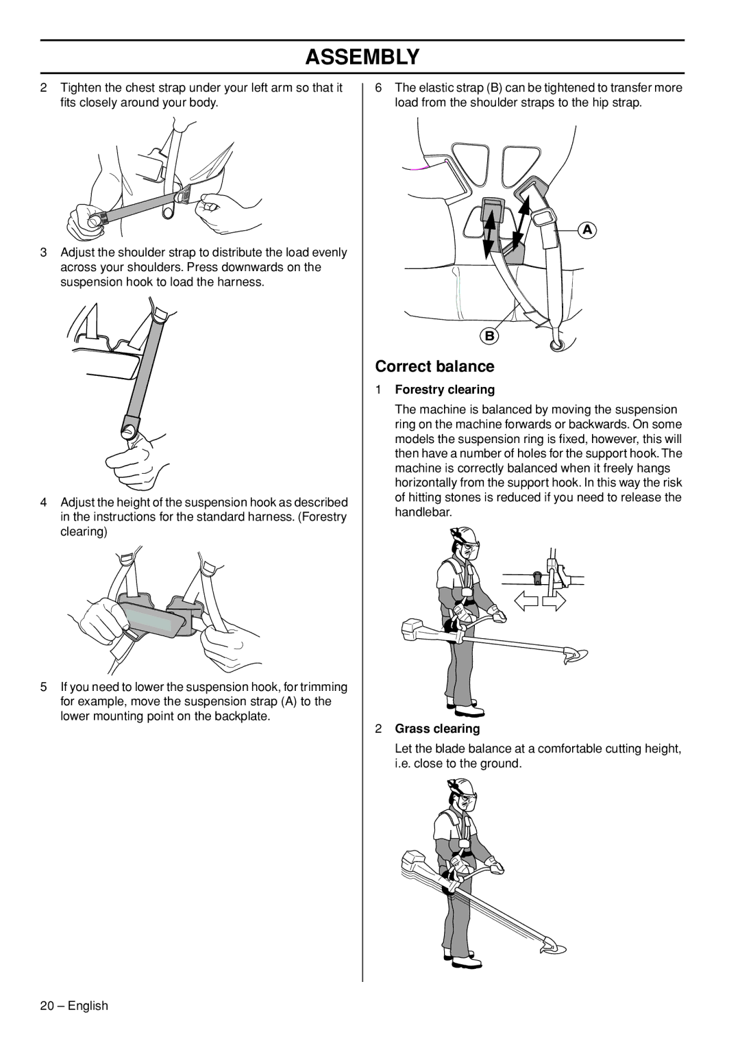 Husqvarna FC2145W, FC2145S, CC2145, BC2145 manual Correct balance 