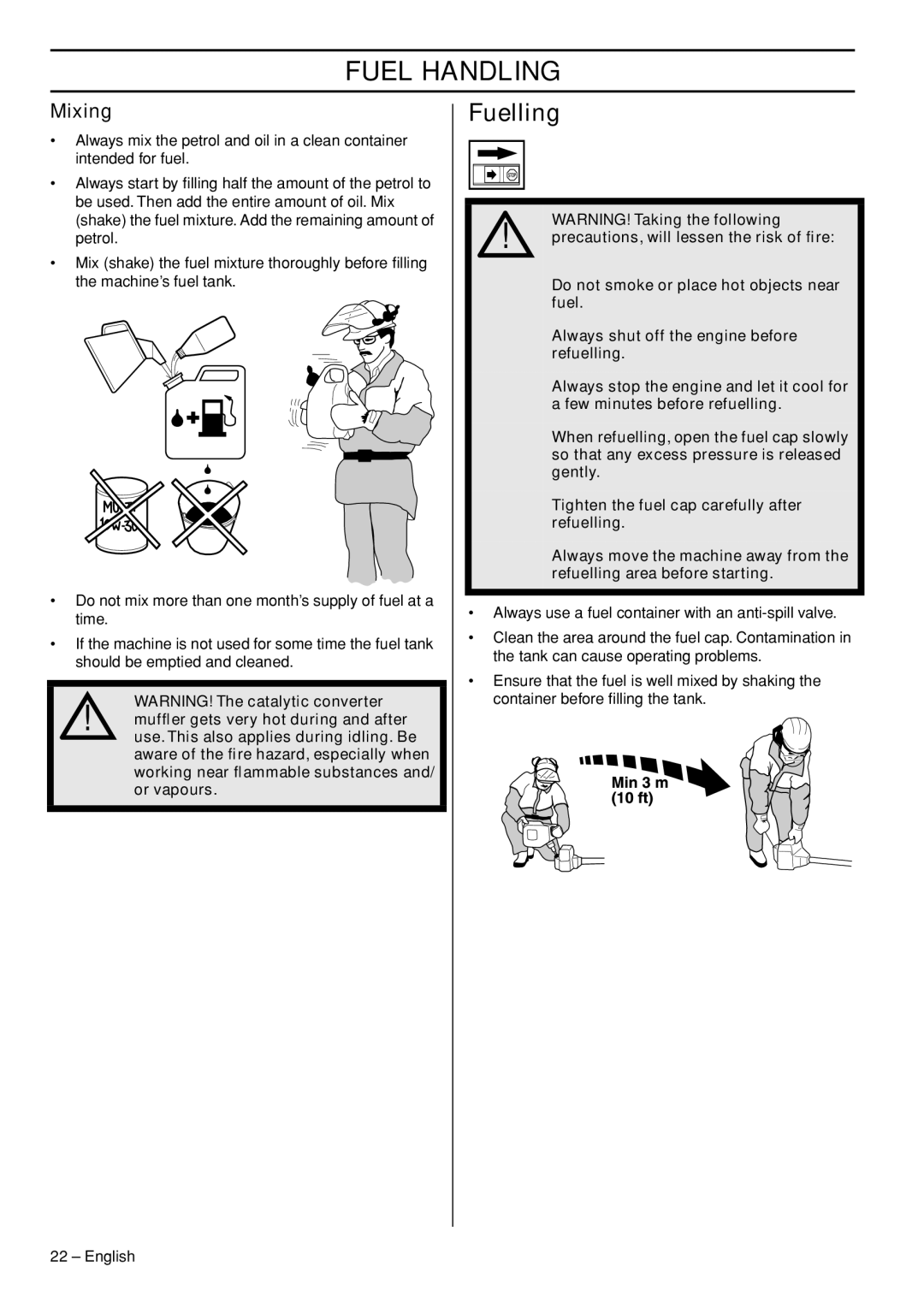 Husqvarna FC2145W, FC2145S, CC2145, BC2145 manual Fuelling, Mixing 