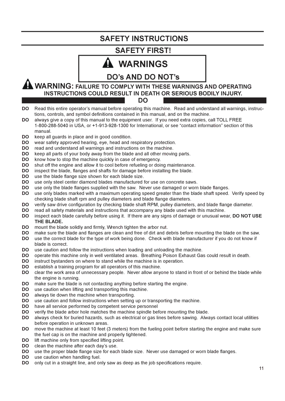 Husqvarna FS 413 manual Safety Instructions Safety First, Instructions could Result in Death or Serious Bodily Injury 