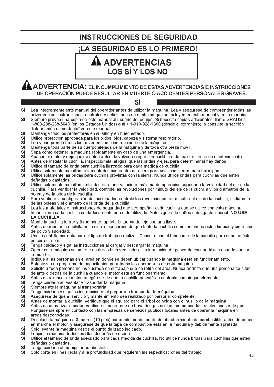 Husqvarna FS 413 manual Instrucciones DE Seguridad ¡LA Seguridad ES LO Primero, LOS SÍ Y LOS no 